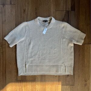 NWT Banana Republic Cotton Blend Short Sleeve Sweater Women’s Sz‎ S Fishercore